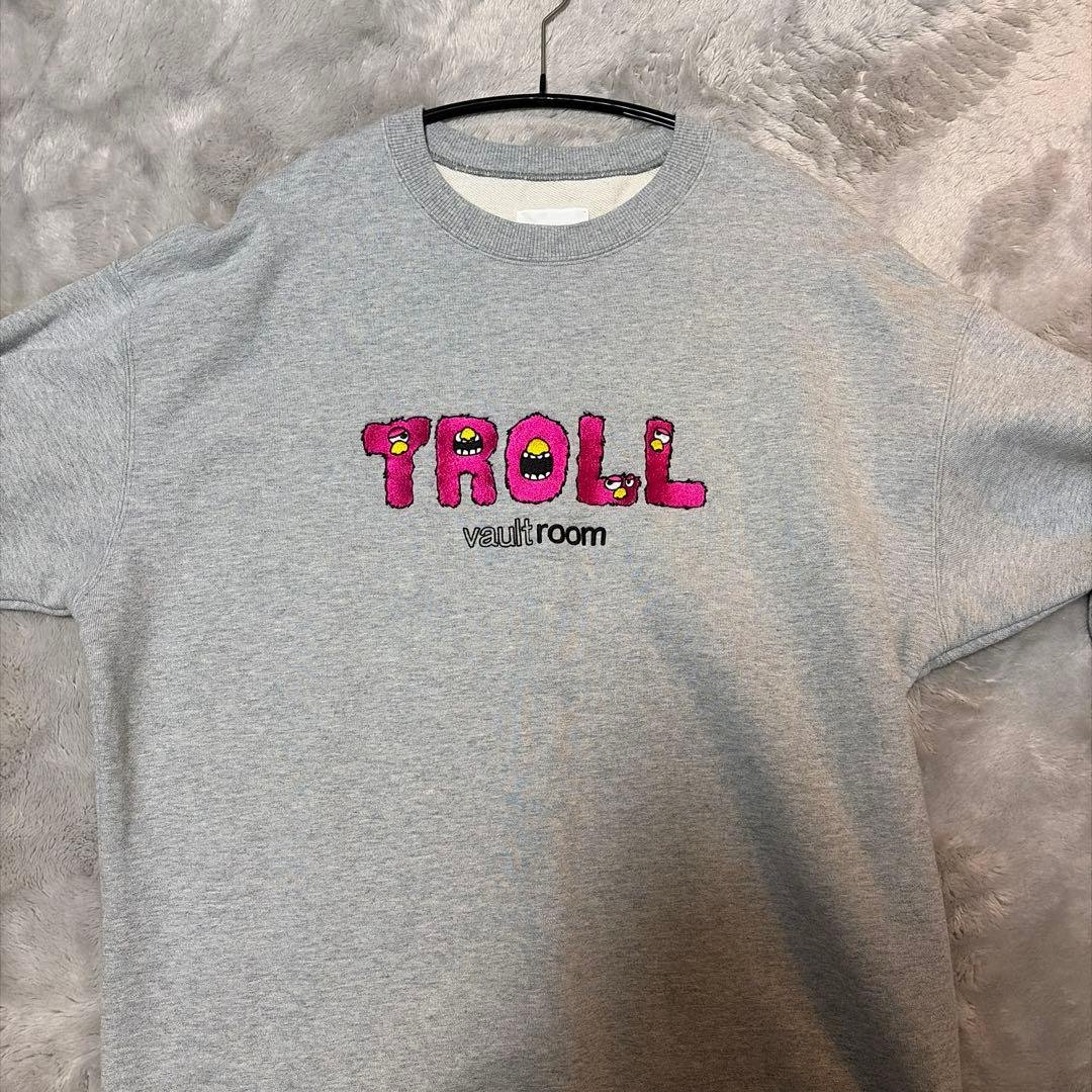 TROLL CREWNECK / GRY vaultroom ボルトルーム
