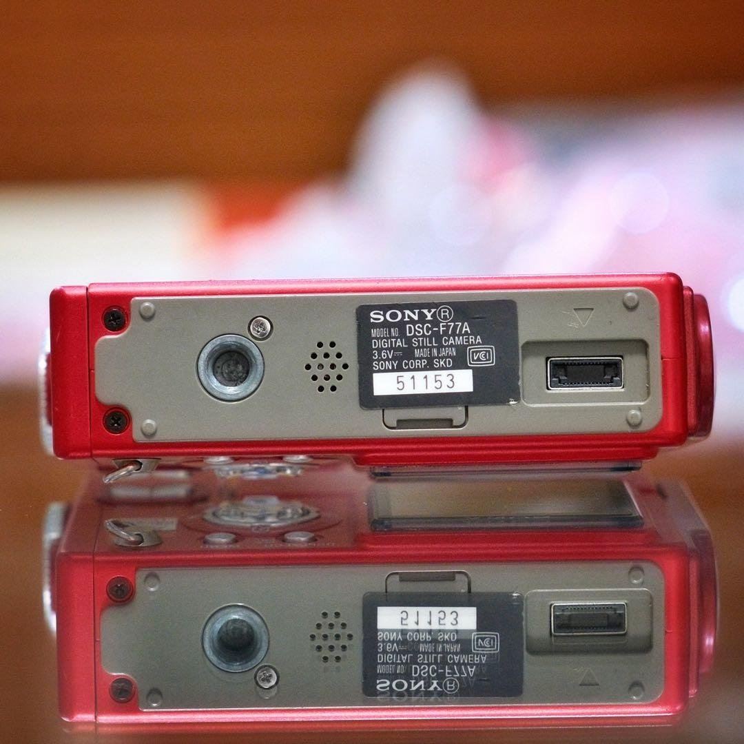 極美品！動作品 平成レトロ SONY Cyber−Shot DSC-F77A 赤