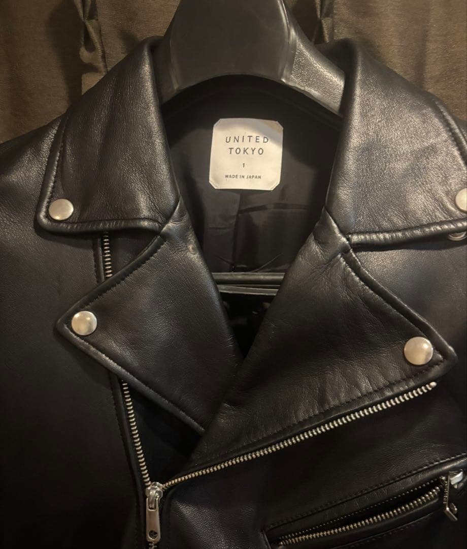 UNITED TOKYO ダブルライダース レザージャケット ブラック 日本製