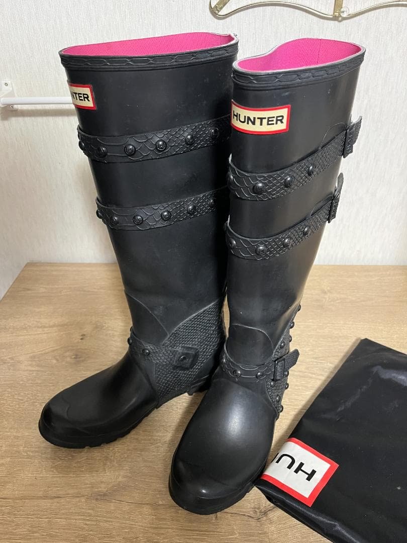 【希少品】HUNTER ロングブーツ　レインブーツ