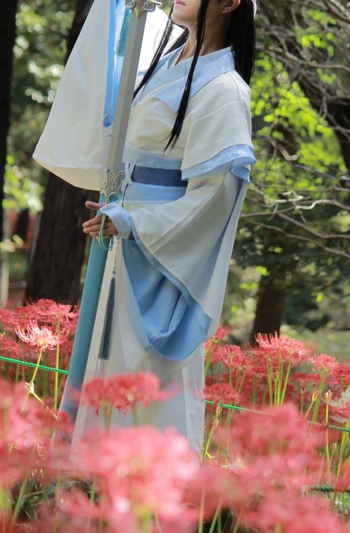魔道祖師　MDZS　藍忘機　藍湛　少年　衣装　セット済　ウィッグ　コスプレ