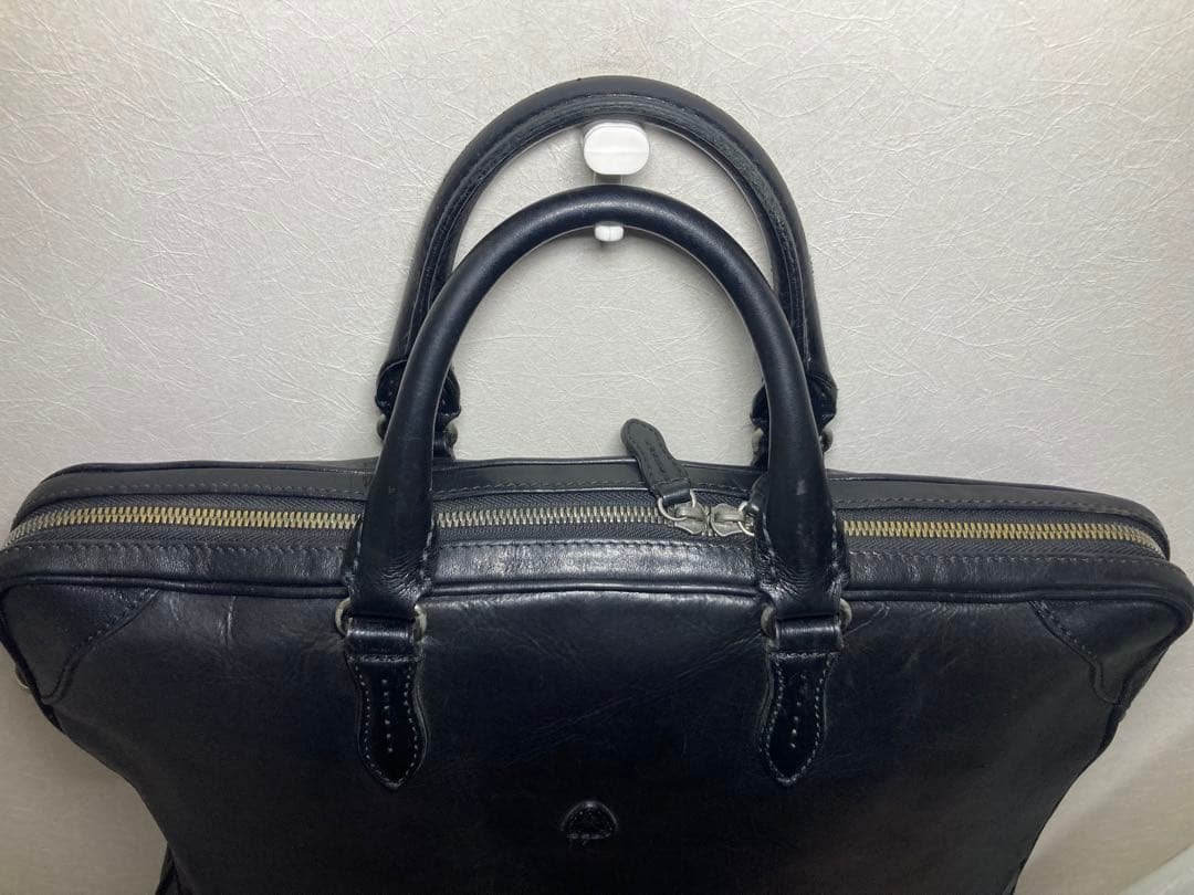 【美品】fujitaka『JADE LEATHER』ビジネスバッグ 黒