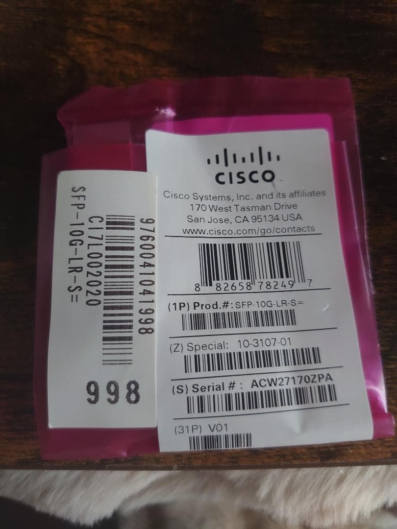 CISCO純正品 SFP-10G-LR-S= 10個セット