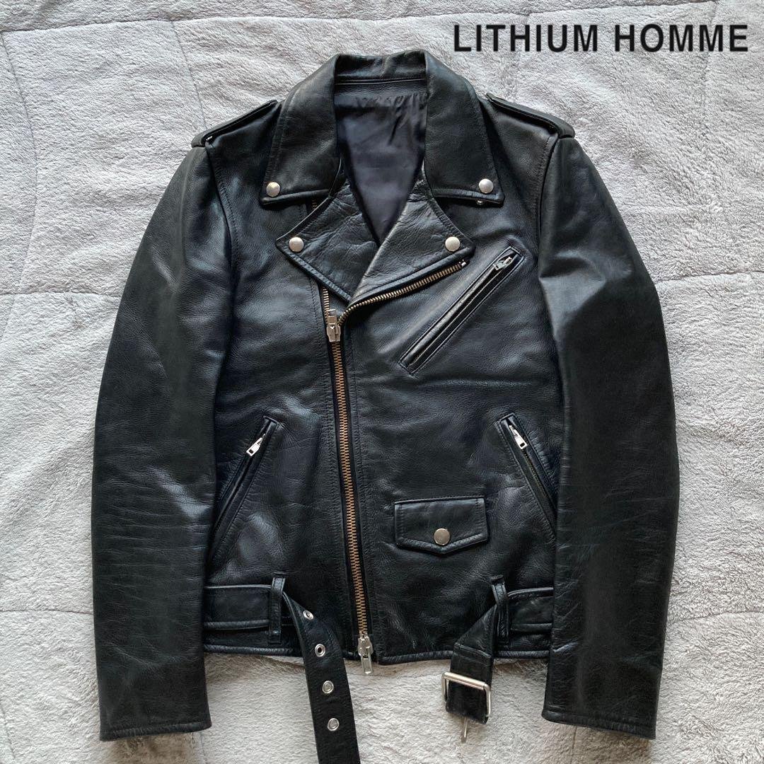 Lithium Homme リチウムオム　 レザー　ダブルライダース 42