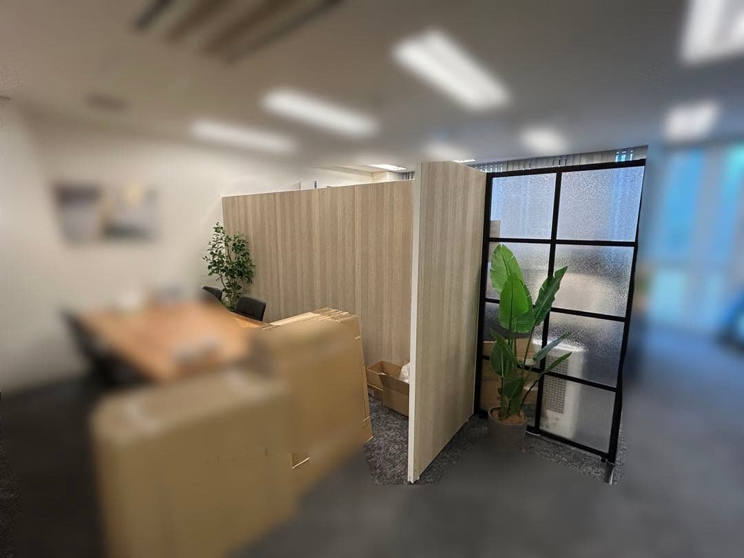 木目調オフィスパーテーション 高さ180cm