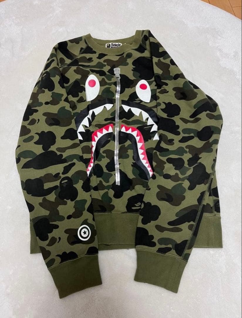 A Bathing Ape 迷彩シャークトレーナー サイズ1