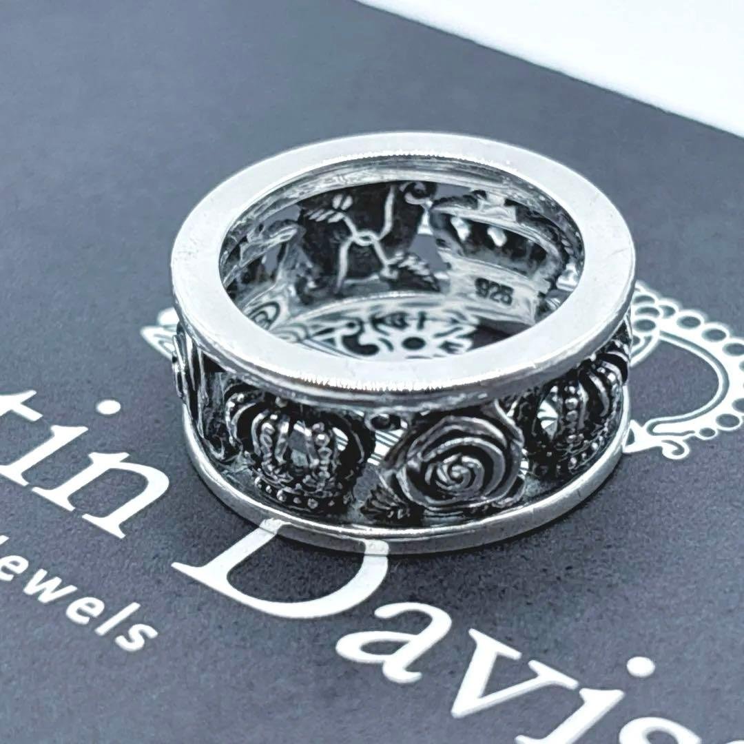 Justin Davis クラウン ローズ 9〜10号 リング シルバー925