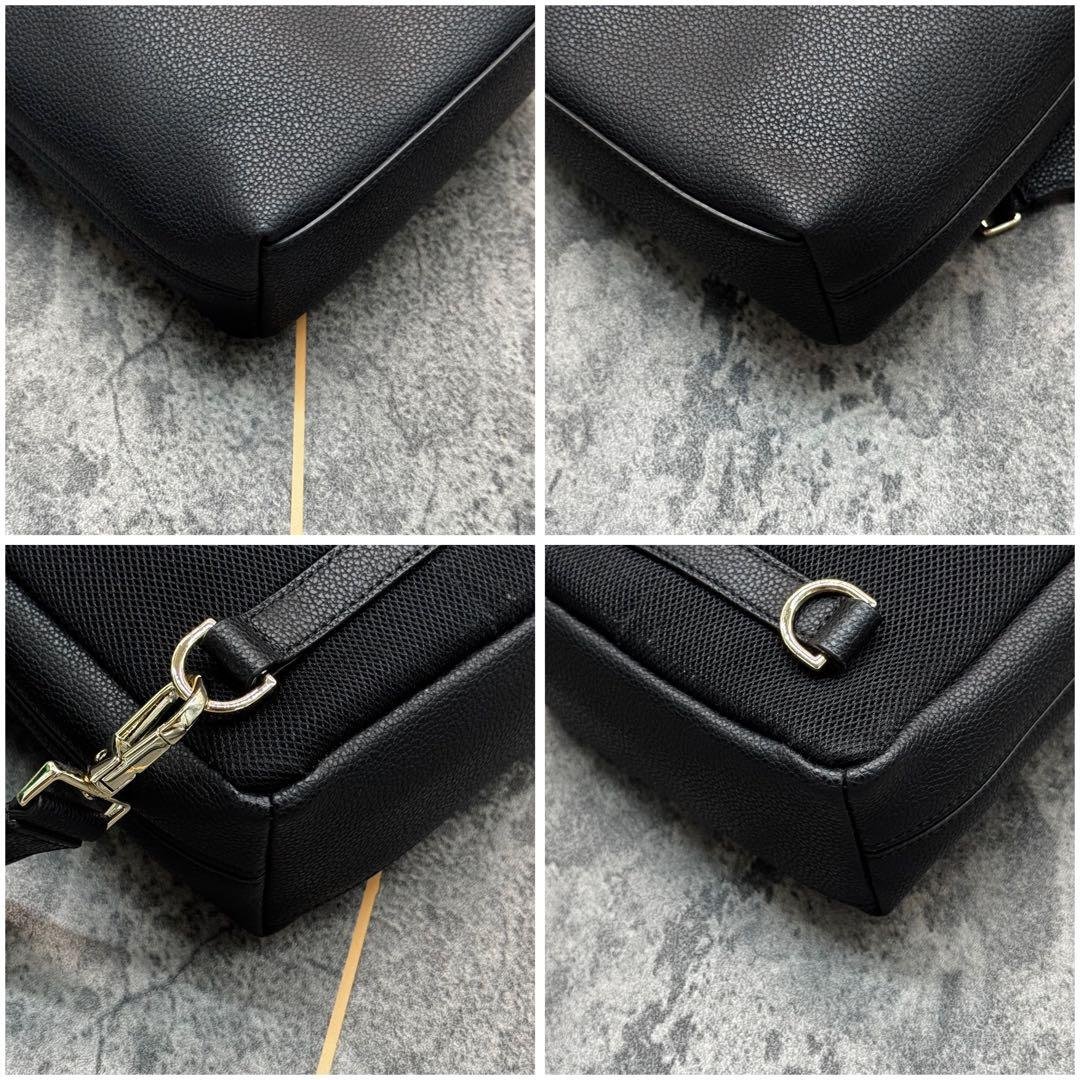 未使用級✨ポールスミス ボディバッグ マルチストライプ 斜め掛け レザー