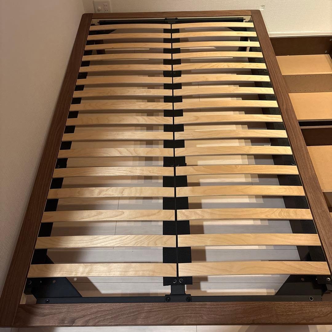 無印良品 セミダブルベッドフレーム 木製 ブラウン