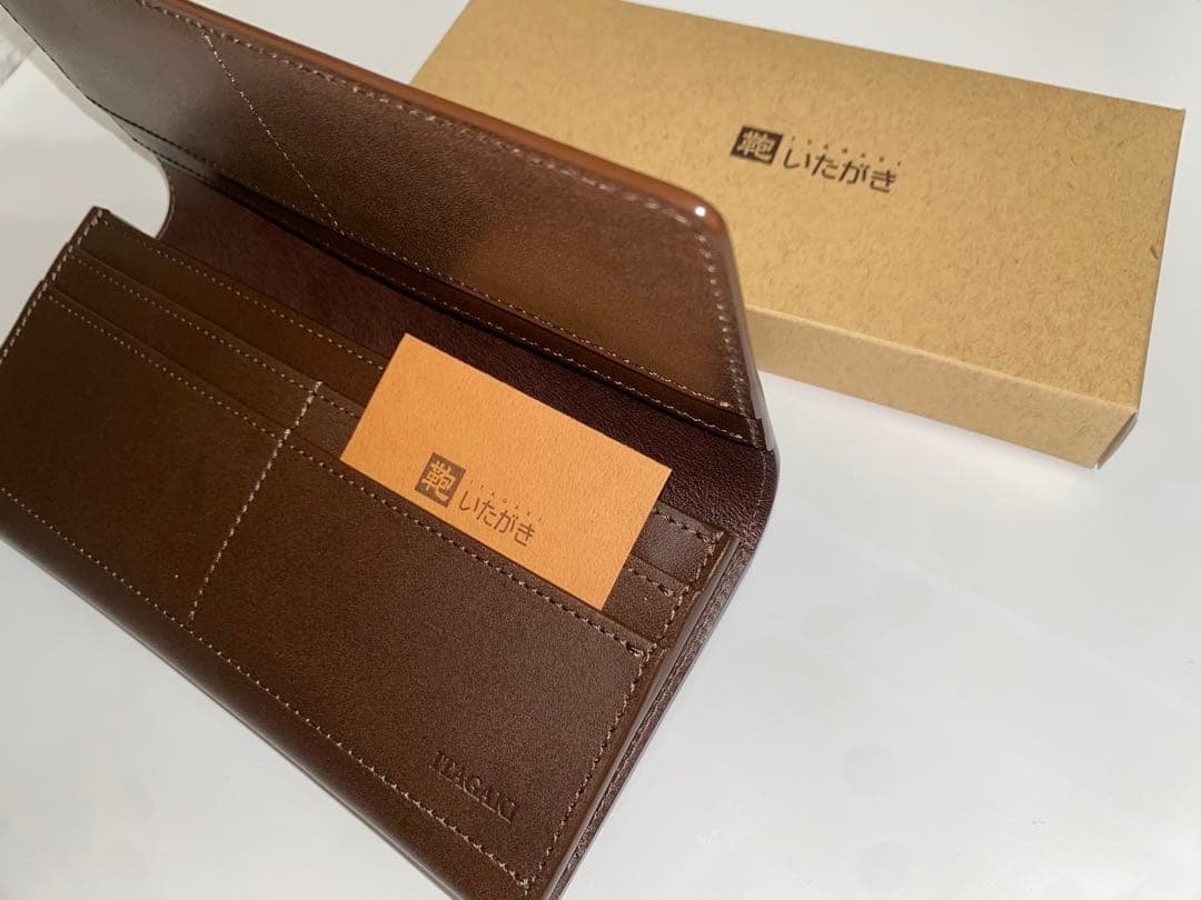 本革 長財布／いたがき　栃木レザー　／ブラウン