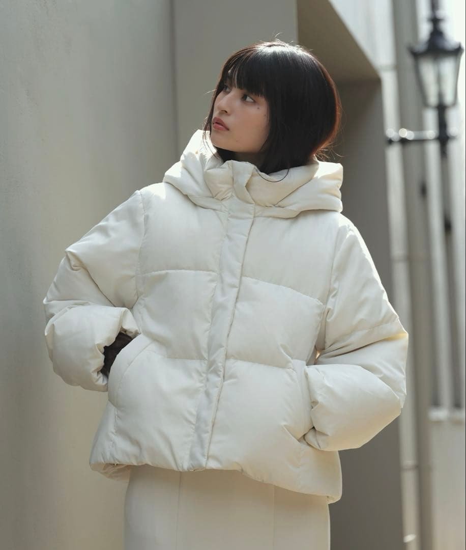 VIS フード取り外し可能軽量ダウンブルゾン/2WAY・撥水加工