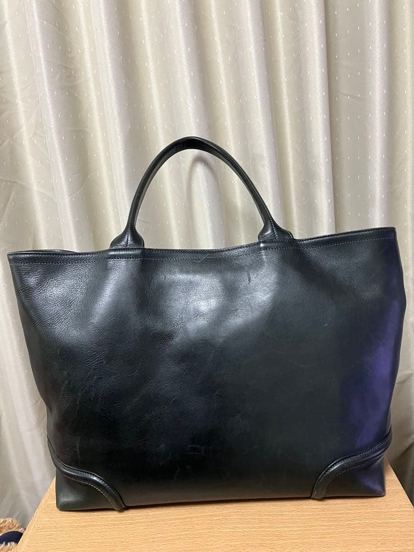 【こなき】FIVE WOODS レザートートバッグ ネイビーLsize