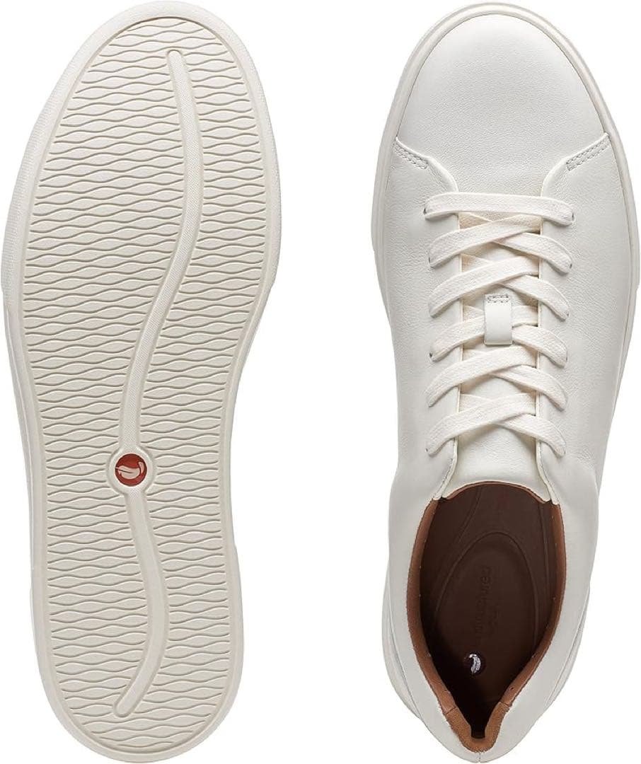 【新品未使用】Clarks アンコスターレススニーカー 本革 ホワイト UK9