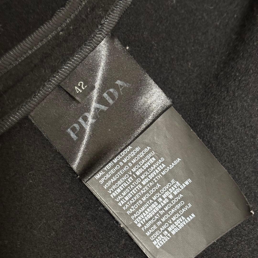 PRADA プラダ　ダッフルコート　コート　美品　バージンウール　ブラック　42