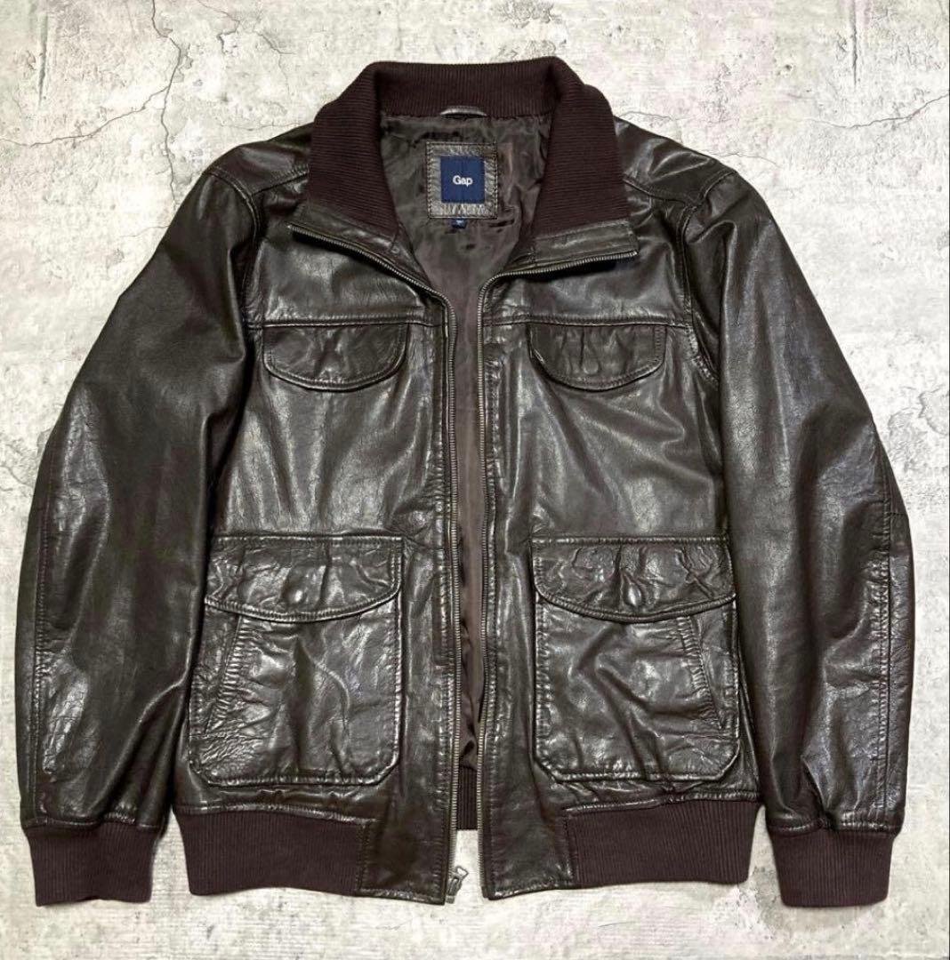 old GAP ラムレザーブルゾン