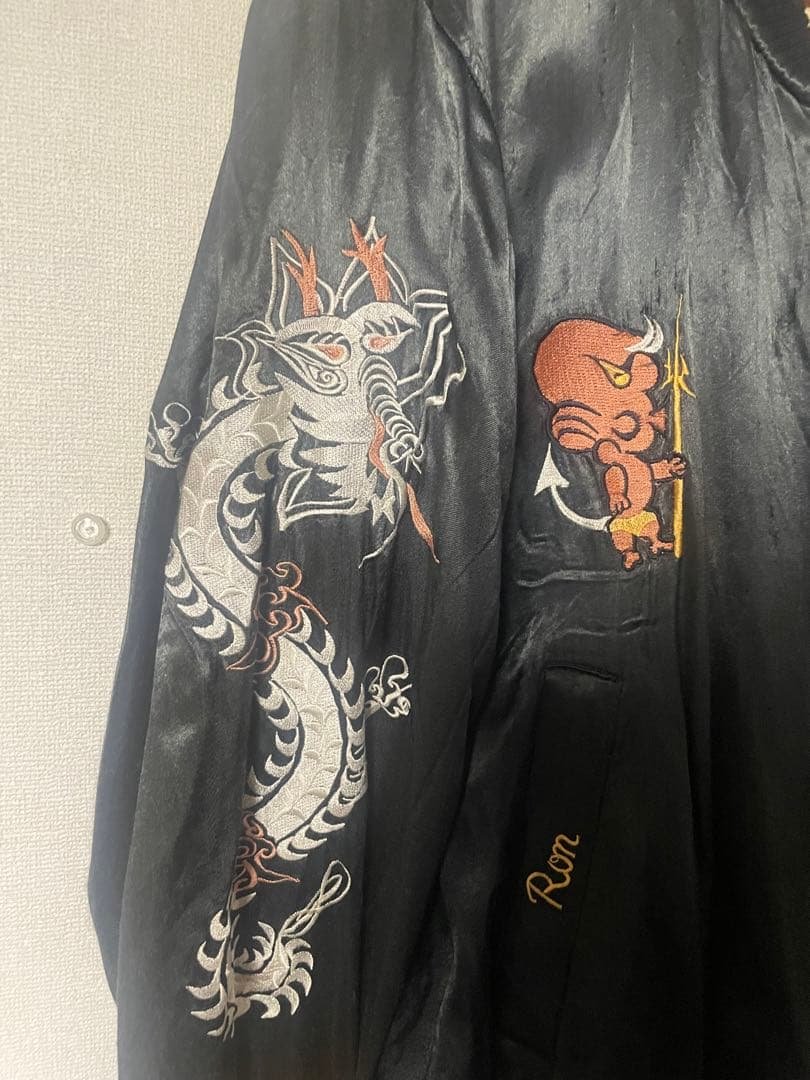 80s〜90s ベトジャン　スーベニアジャケット　レッドデビル　リバーシブル