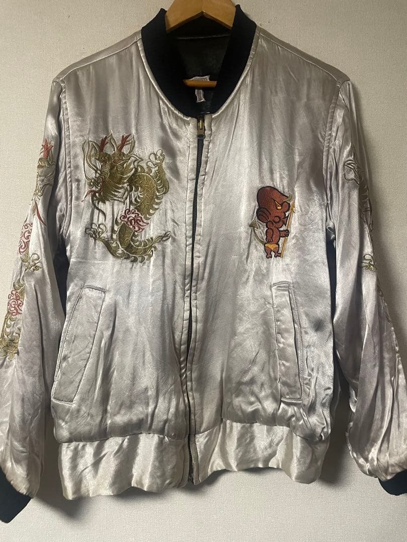 80s〜90s ベトジャン　スーベニアジャケット　レッドデビル　リバーシブル