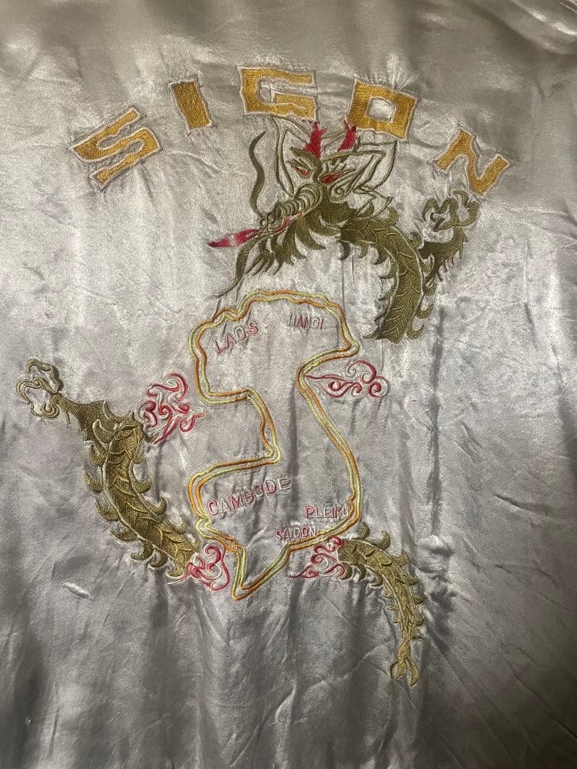 80s〜90s ベトジャン　スーベニアジャケット　レッドデビル　リバーシブル