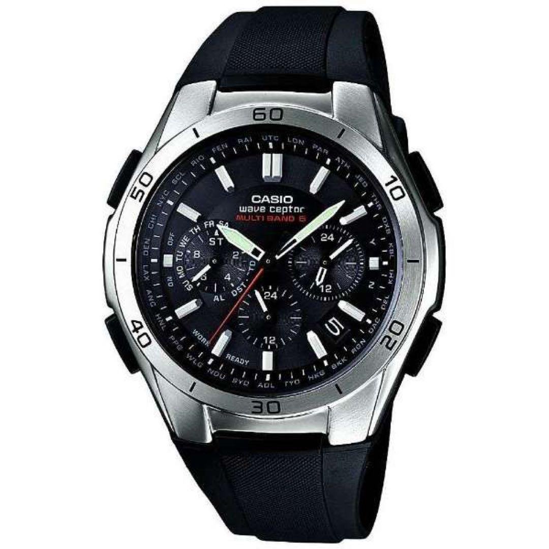 【電波ソーラー】新品未使用 CASIO 腕時計 ブラック