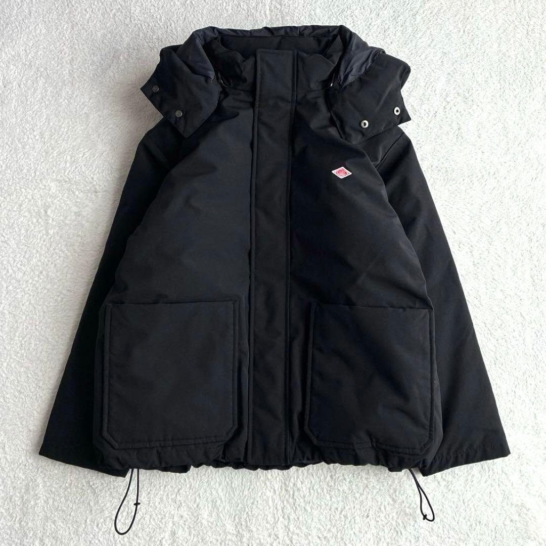 美品 ダントン Bshop 撥水 フード付き ダウンジャケット 黒 レディース