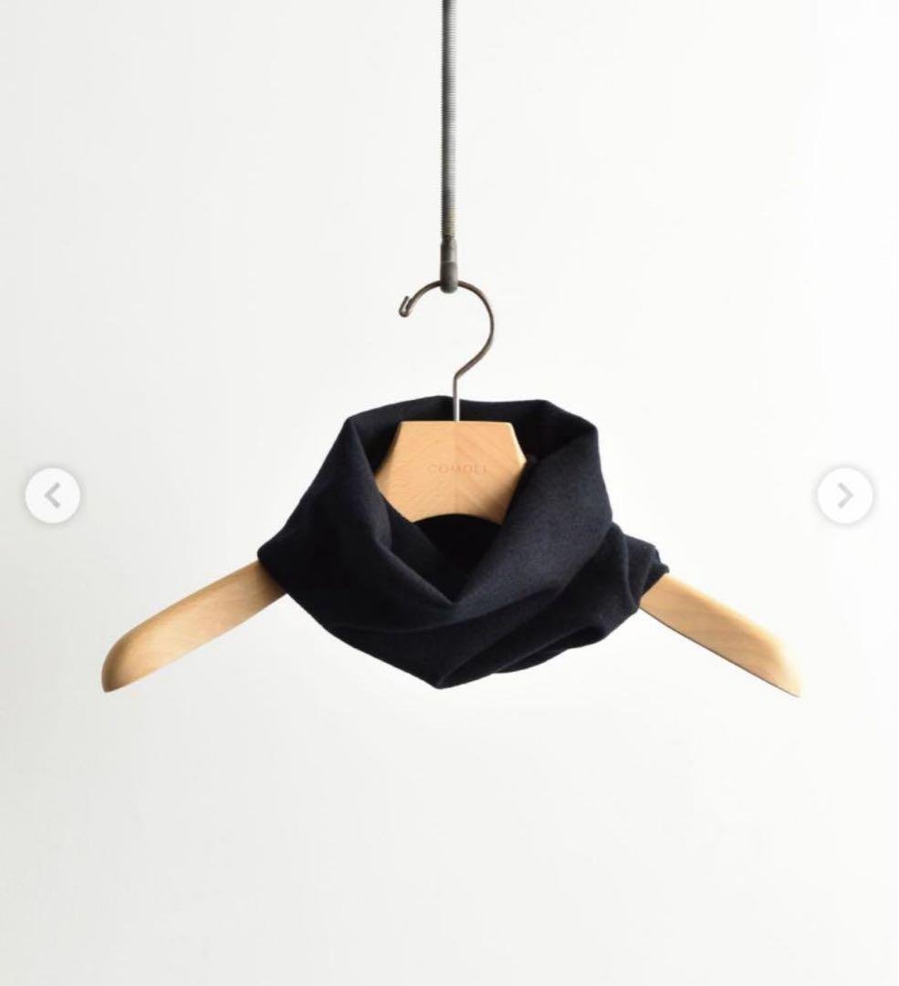 ●試着のみ【comoli】25aw カシミヤネックウォーマー ブラック