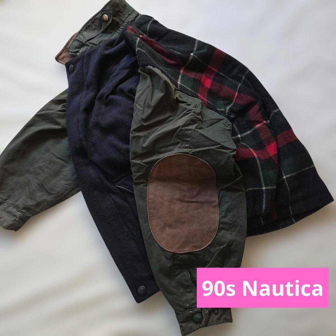 【クレイジーパターン】90s ノーティカ Nautica ウールジャケットold