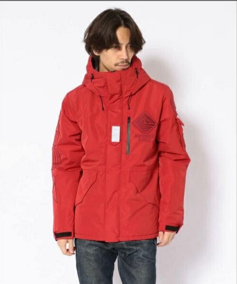 AVIREX 赤 フード付きジャケット