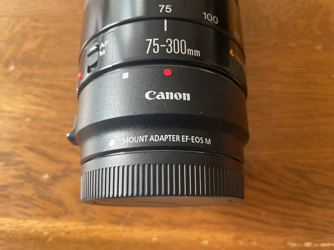 Canon EF 75-300mm レンズ　マウントアダプターEF-EOSM付