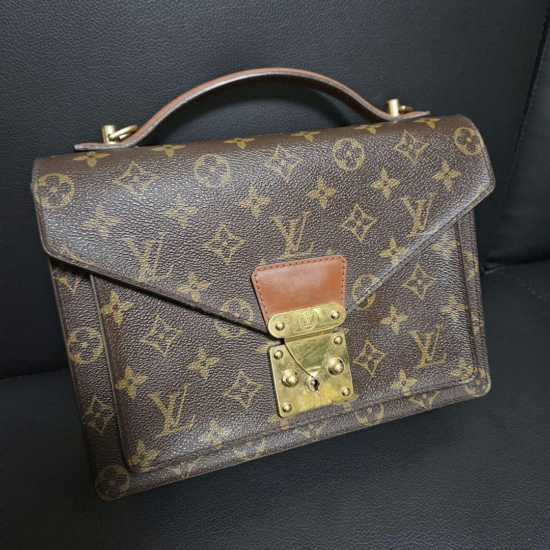 【美品】ルイ・ヴィトン モノグラム モンソー 2way ミニビジネスバック