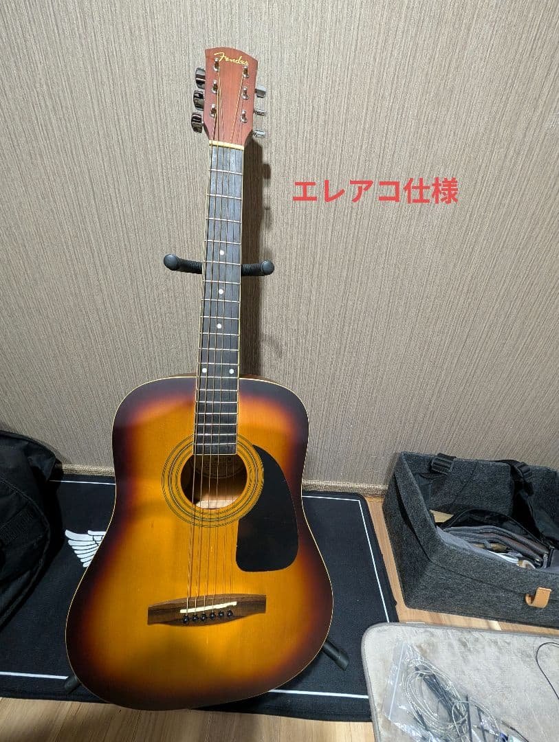 良音/Fender　MD-1/SB 改FISHMANエレアコ ケース付