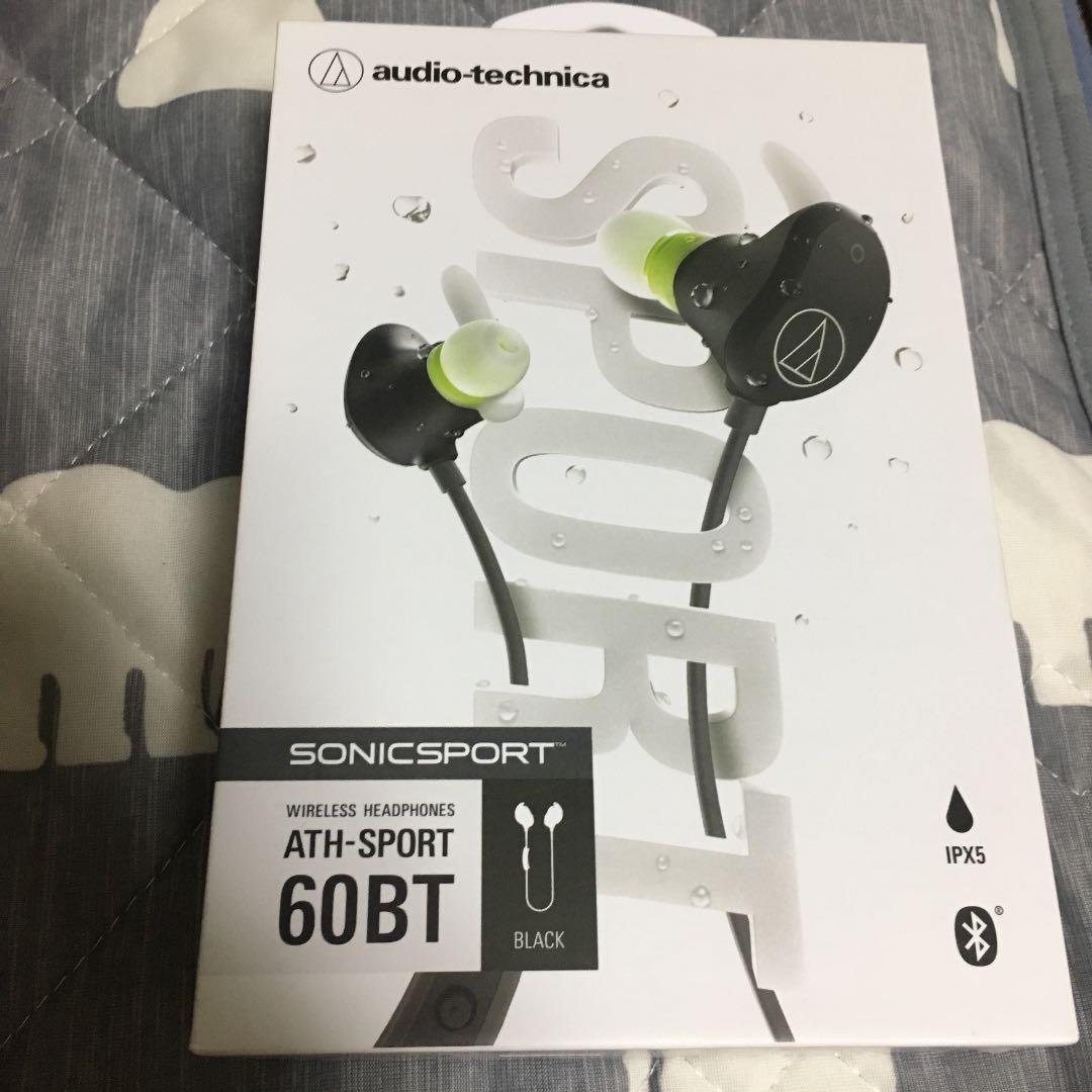 audio−technica ATH-SPORT60BT BKワイヤレスイヤホン