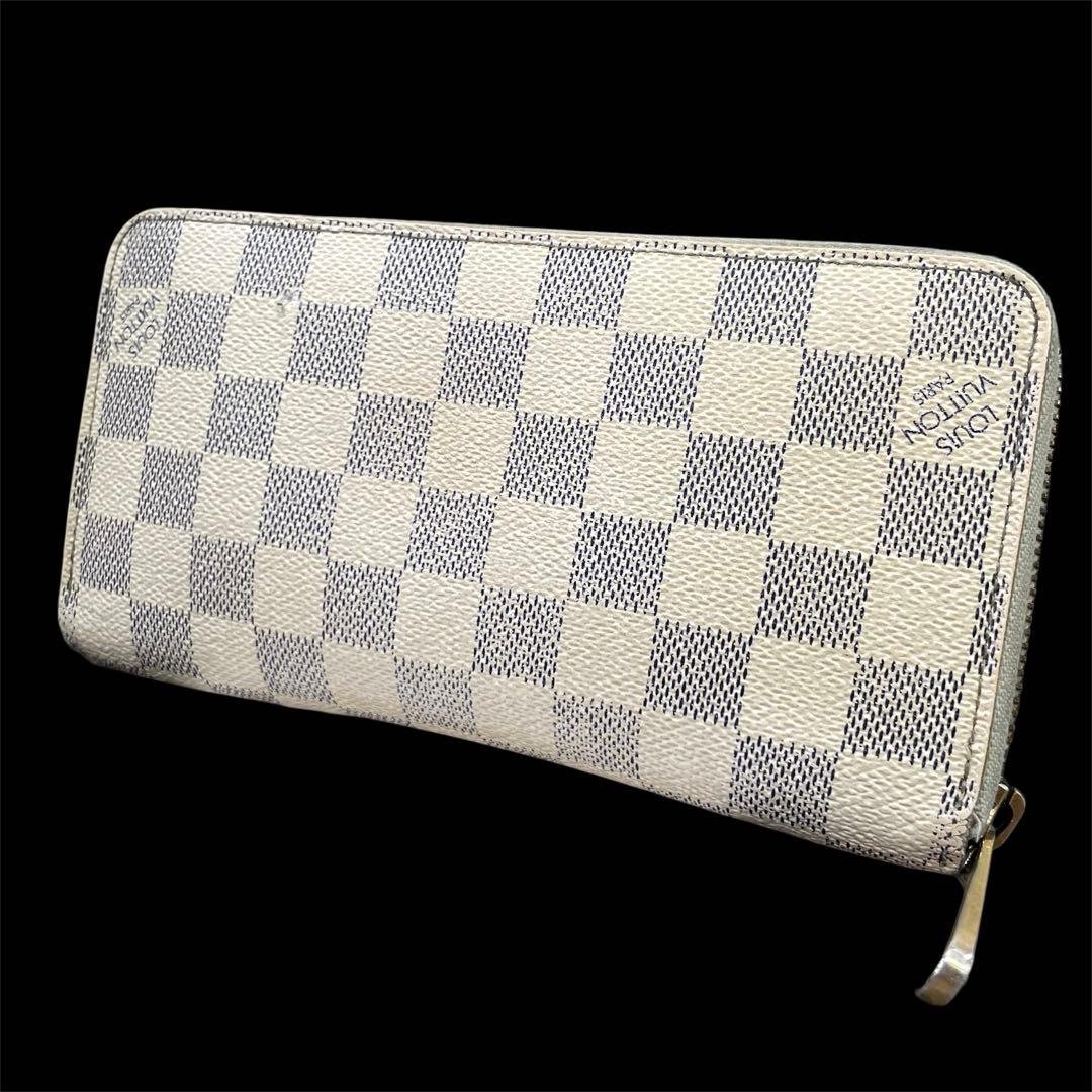 【訳あり】　ルイヴィトン　ダミエ　アズール　ジッピーウォレット　長財布