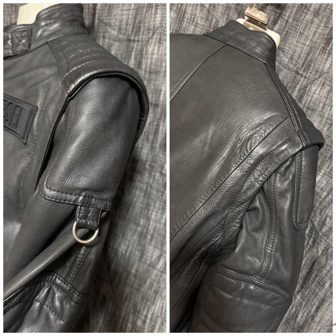 定価115500円 DIESEL 牛革　カウレザー　シングルライダース　S 黒