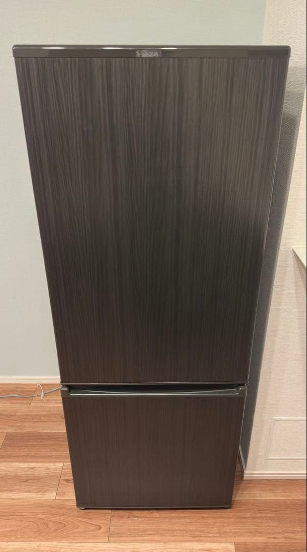 AQUA 冷蔵庫 AQR-20E9(K) 201L 木目調ブラック