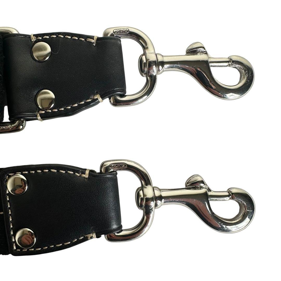 大容量　コーチ　2way ビジネスバッグ　ナイロン　レザー　ブラック