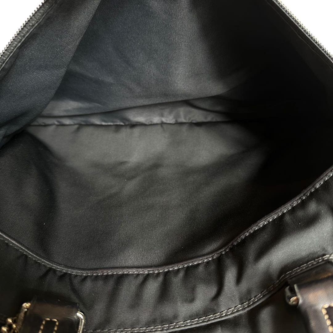 大容量　コーチ　2way ビジネスバッグ　ナイロン　レザー　ブラック