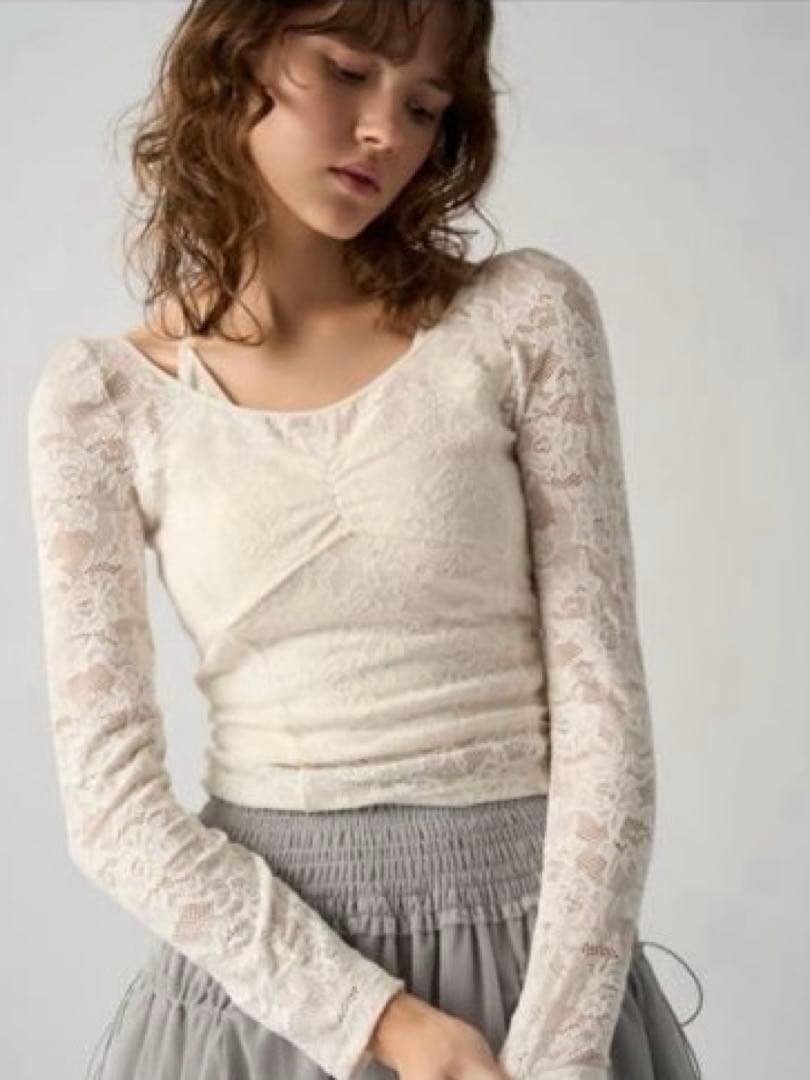 【SNIDEL × Chacott】レース柄編みプルオーバー 希少