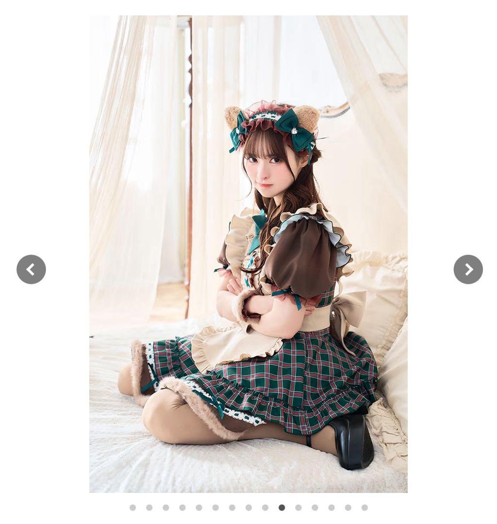 Malymoon マリームーン ロココチェックアニマルメイド