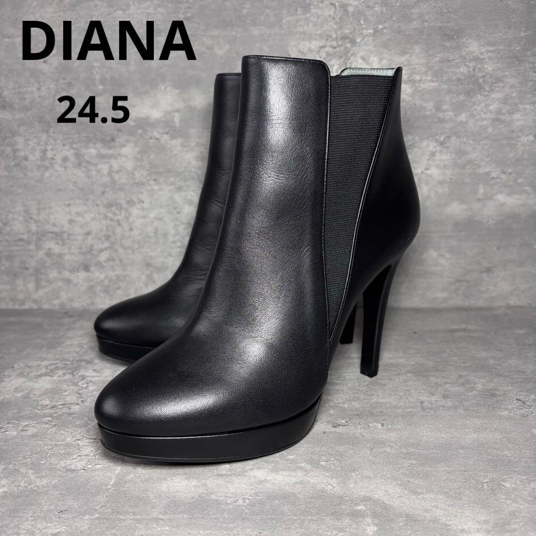 【ほぼ新品】DIANA ダイアナ　ショートブーツ　サイドゴア　厚底　ハイヒール