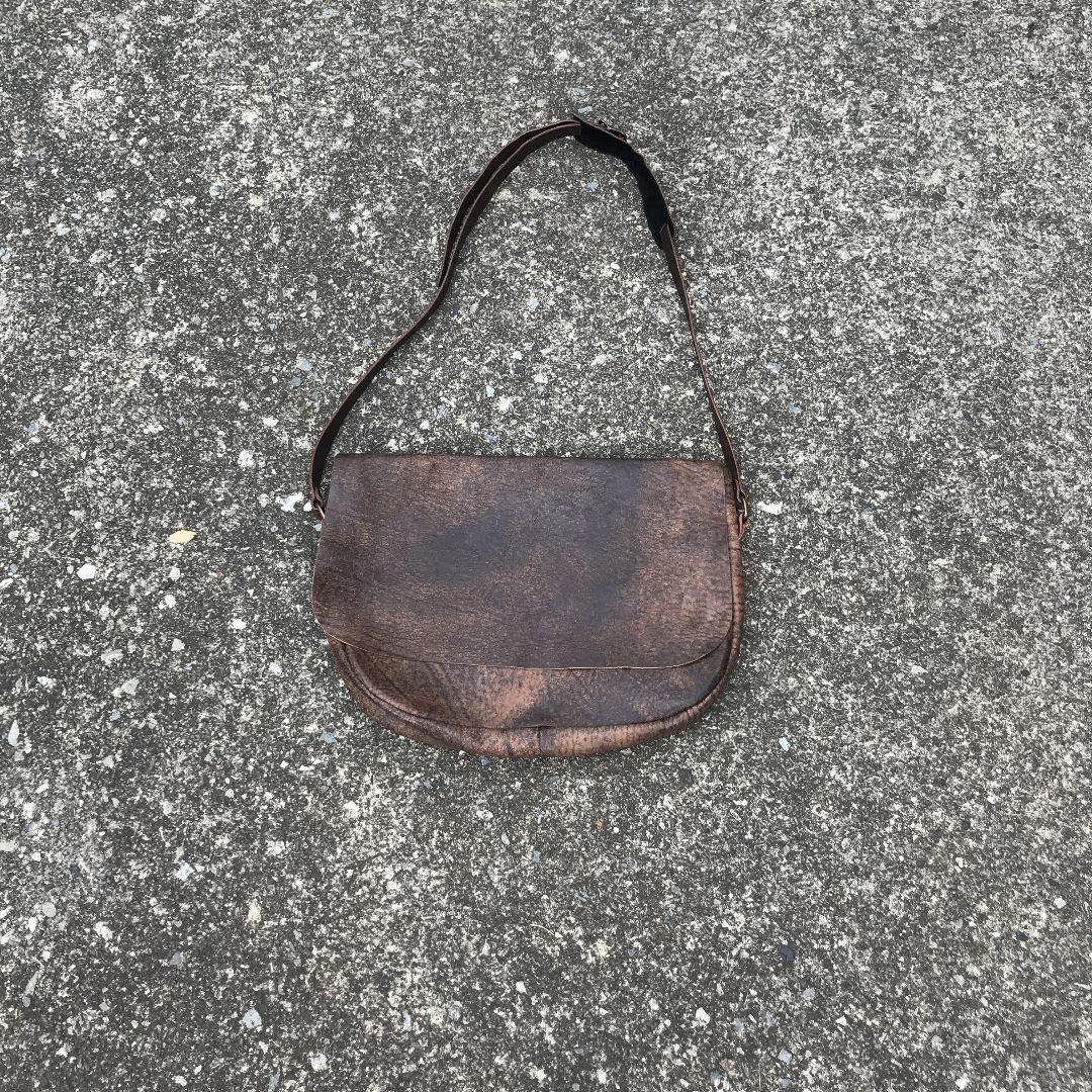 art brown レザー メール ショルダー バッグ アート ブラウン