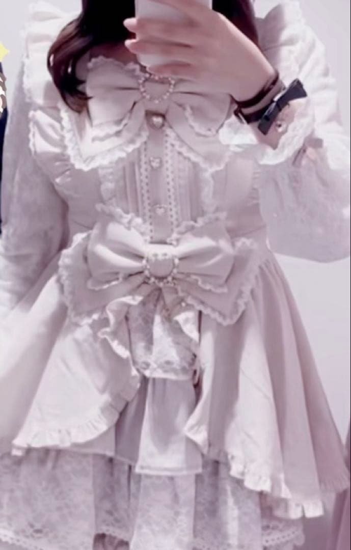 「完売品」 LIZLISA フロントカシュクールBIGリボンセットアップ ピンク