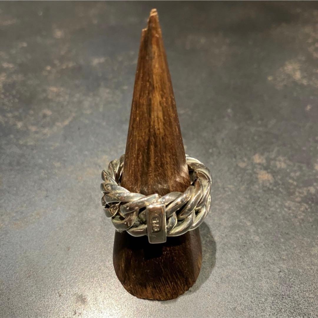 SILVER925 CHAIN DESIGN WIDE RING/シルバーリング