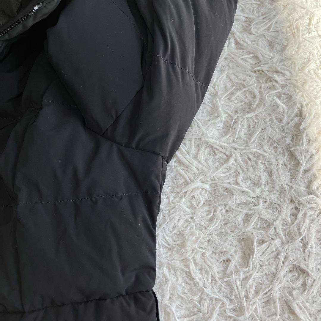 美品 クレージュ ダウンコート ダウンジャケット ロゴプレート ブラック 38