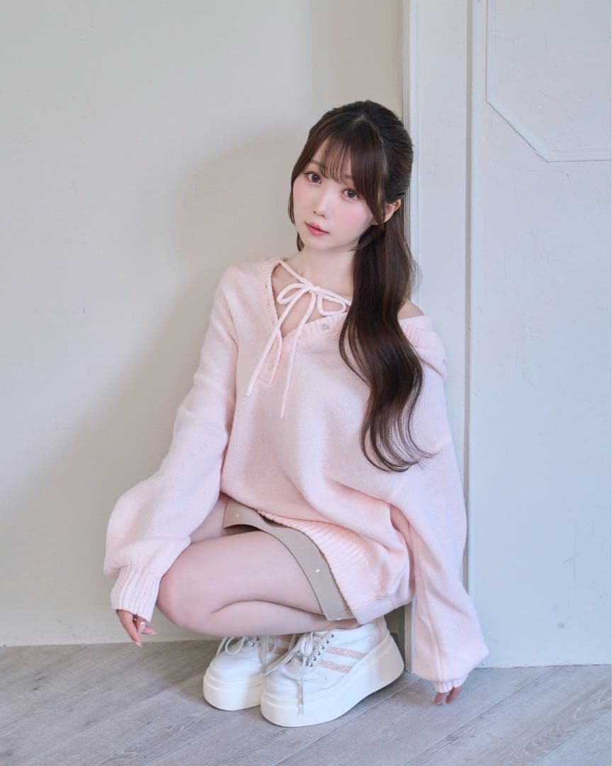栞*様 RoseMuse　Mohair knit hoodie　ニット