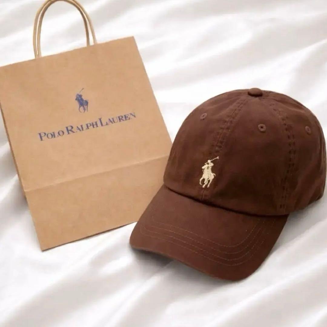 2点POLO ポロラルフローレン　キャップ　ブラウン　ホワイトベージュ茶