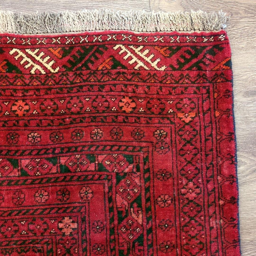 ヴィンテージラグ　トルクメン　トライバルラグ アフガニスタンラグ　手織り絨毯