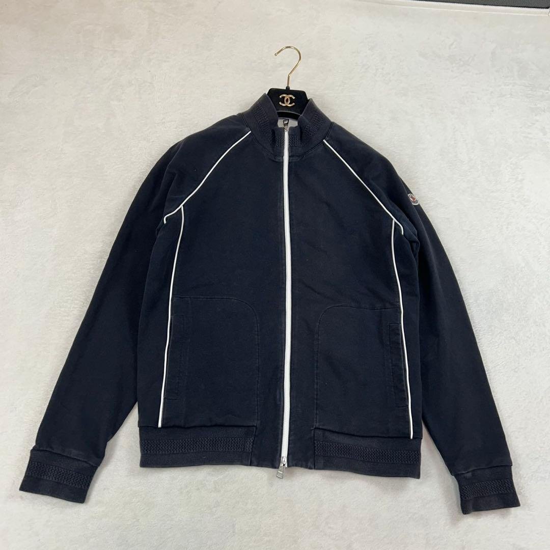 K951 S モンクレール ジップアップ ワッペン ブルゾン ネイビー メンズ